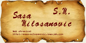 Saša Milošanović vizit kartica